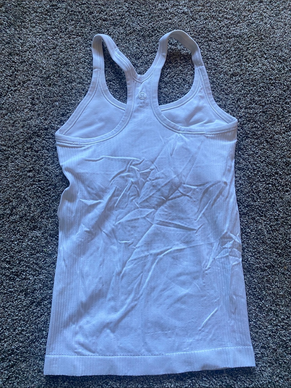 lululemon athletica White Ribbed Racerback Tank - Picture 2 of 2